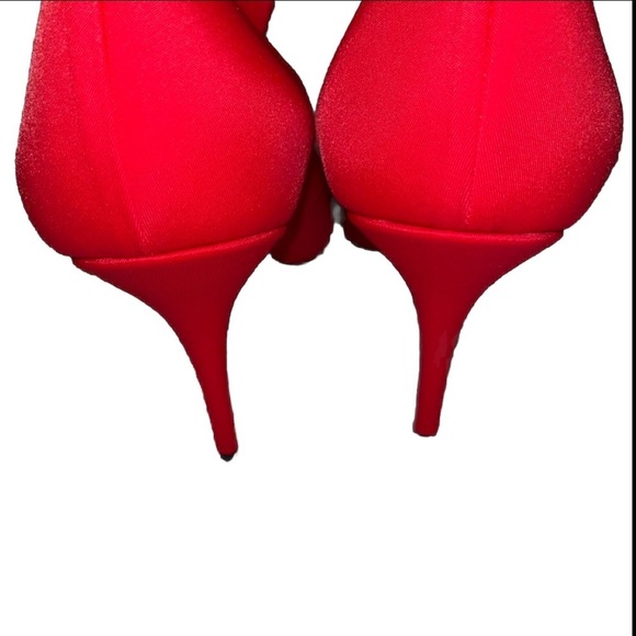 Balenciaga Knife ankle boots red sock EU 42 US 11 pointed toe stretch 80mm new - Picture 7 of 12